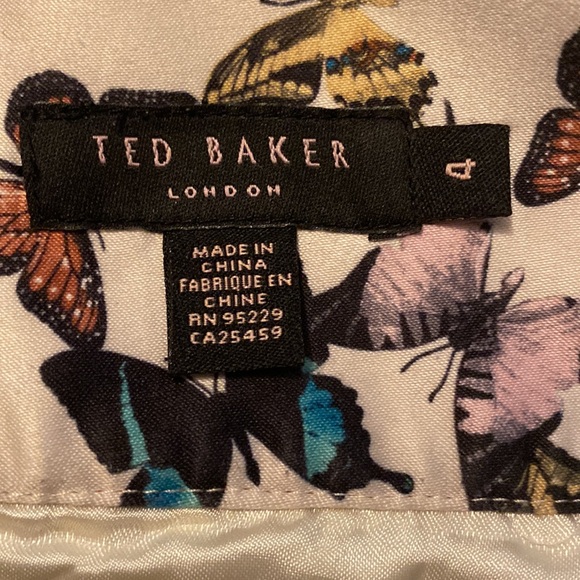❤️💙HOST PICK💙❤️ Ted Baker mini skirt - Ivory with butterflies. US 12 / TB4. - Picture 9 of 9